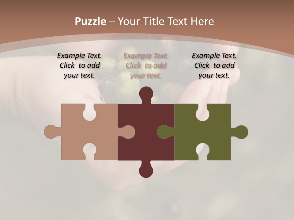 A Person Holding A Handful Of Olives In Their Hands PowerPoint Template