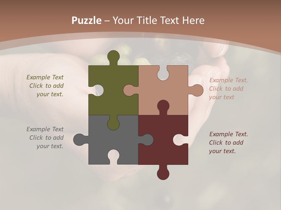 A Person Holding A Handful Of Olives In Their Hands PowerPoint Template