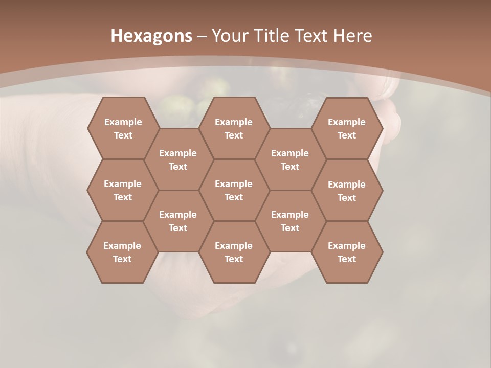 A Person Holding A Handful Of Olives In Their Hands PowerPoint Template