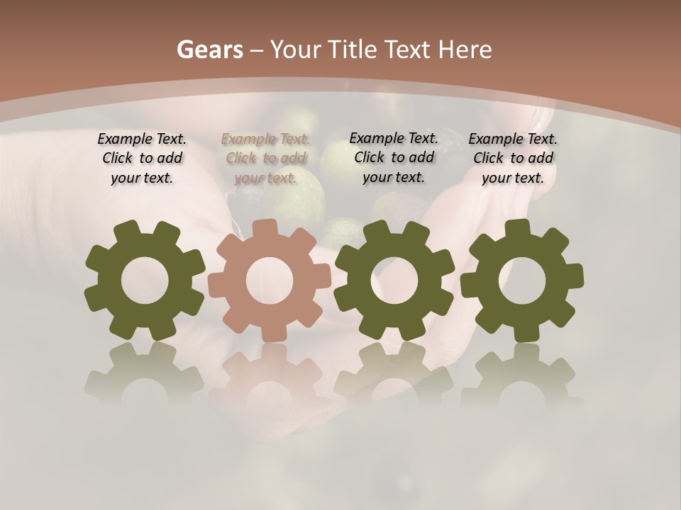 A Person Holding A Handful Of Olives In Their Hands PowerPoint Template