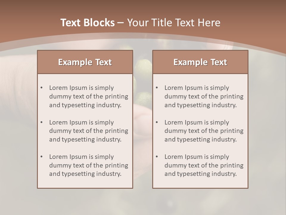 A Person Holding A Handful Of Olives In Their Hands PowerPoint Template