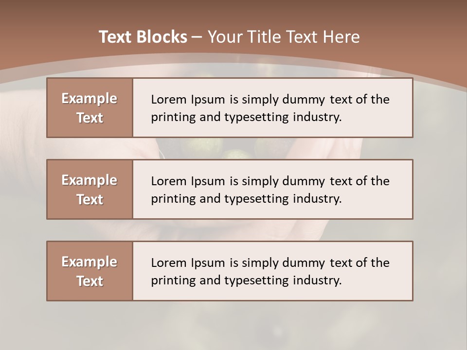 A Person Holding A Handful Of Olives In Their Hands PowerPoint Template