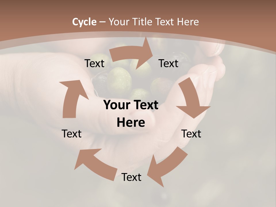 A Person Holding A Handful Of Olives In Their Hands PowerPoint Template