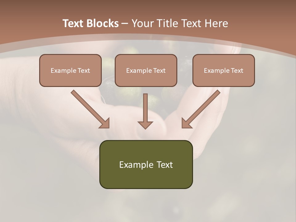 A Person Holding A Handful Of Olives In Their Hands PowerPoint Template