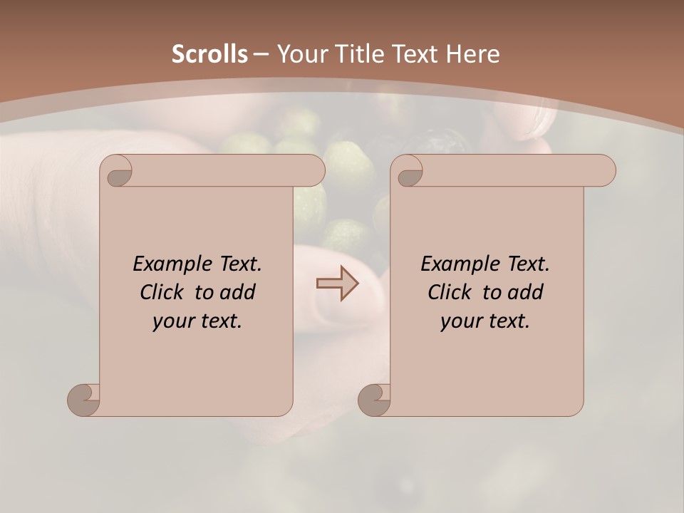 A Person Holding A Handful Of Olives In Their Hands PowerPoint Template