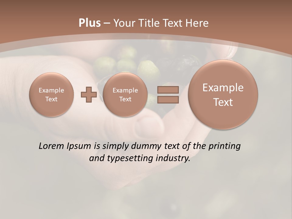 A Person Holding A Handful Of Olives In Their Hands PowerPoint Template