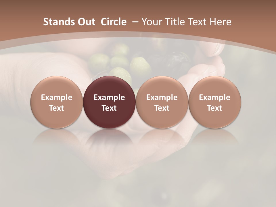 A Person Holding A Handful Of Olives In Their Hands PowerPoint Template