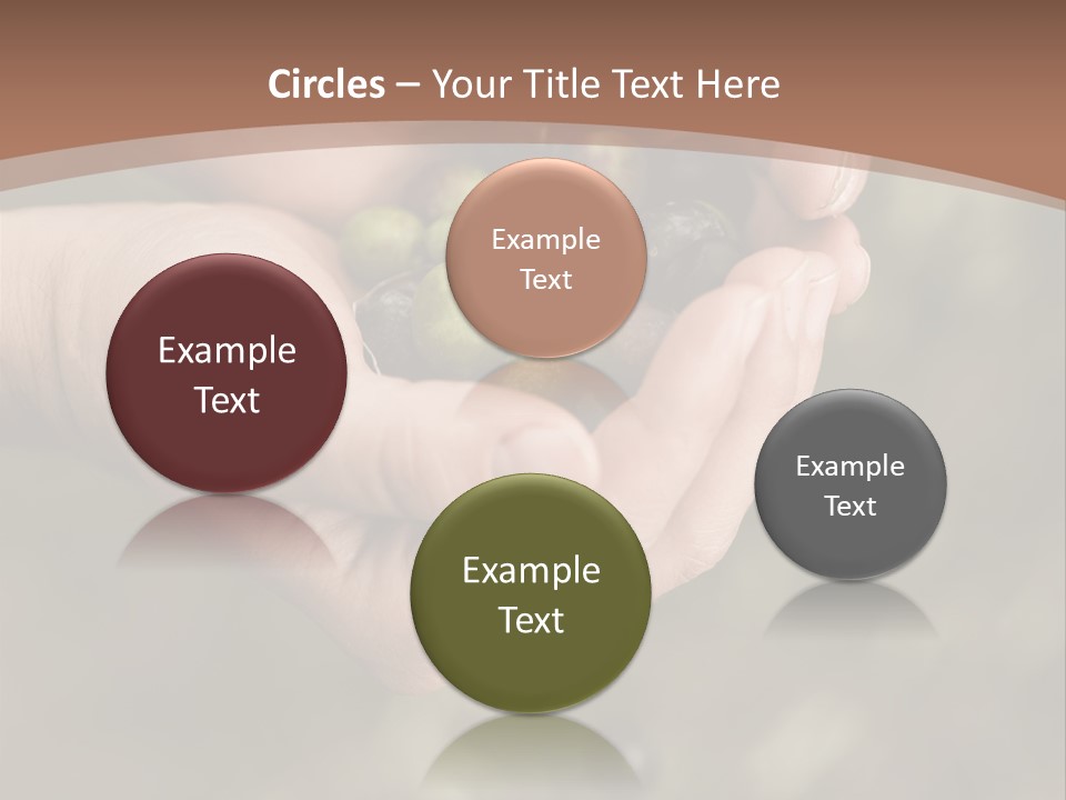 A Person Holding A Handful Of Olives In Their Hands PowerPoint Template