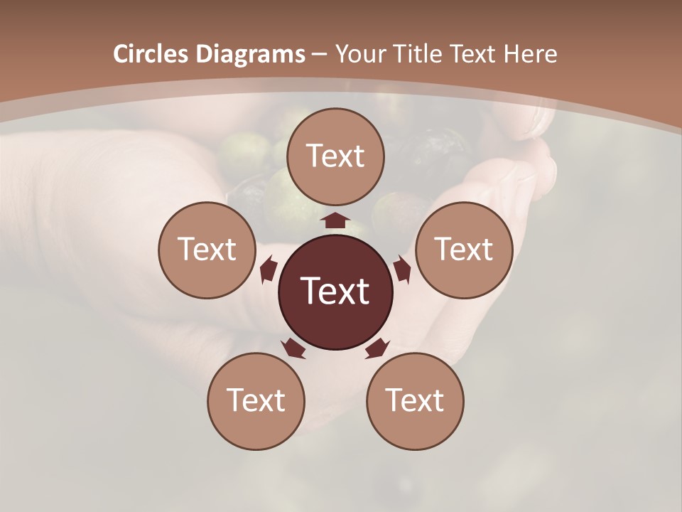 A Person Holding A Handful Of Olives In Their Hands PowerPoint Template