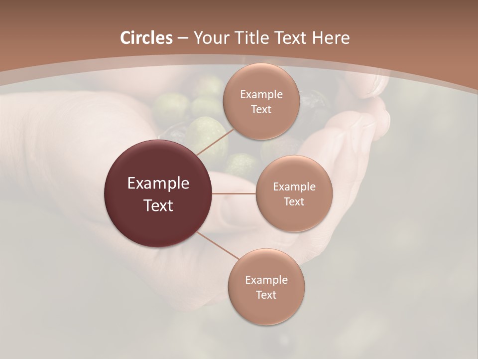 A Person Holding A Handful Of Olives In Their Hands PowerPoint Template