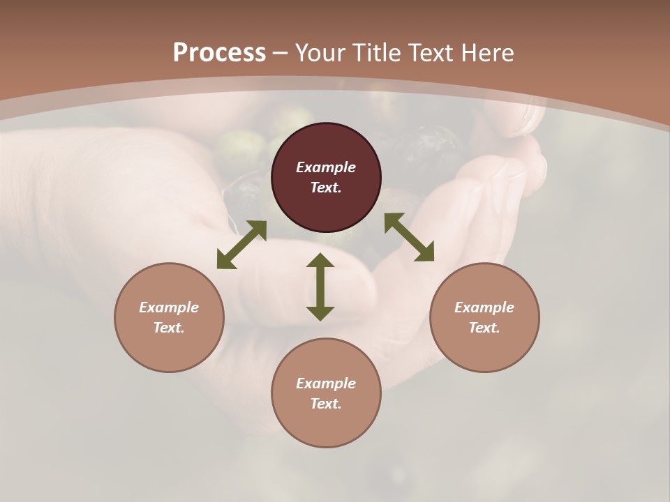 A Person Holding A Handful Of Olives In Their Hands PowerPoint Template