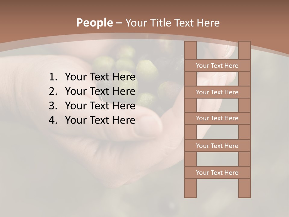 A Person Holding A Handful Of Olives In Their Hands PowerPoint Template