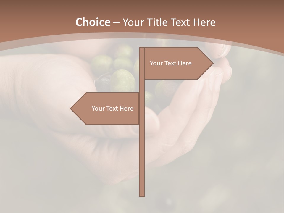 A Person Holding A Handful Of Olives In Their Hands PowerPoint Template