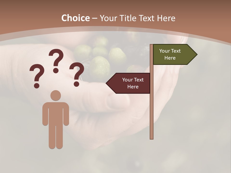A Person Holding A Handful Of Olives In Their Hands PowerPoint Template