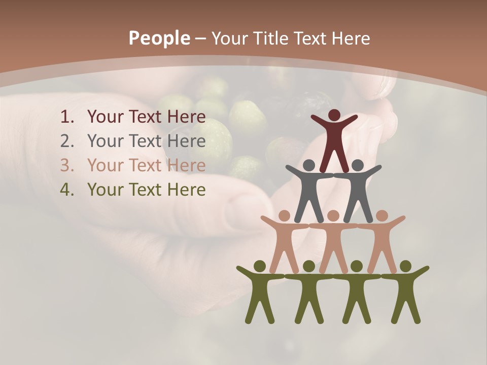 A Person Holding A Handful Of Olives In Their Hands PowerPoint Template