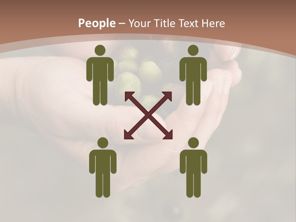A Person Holding A Handful Of Olives In Their Hands PowerPoint Template