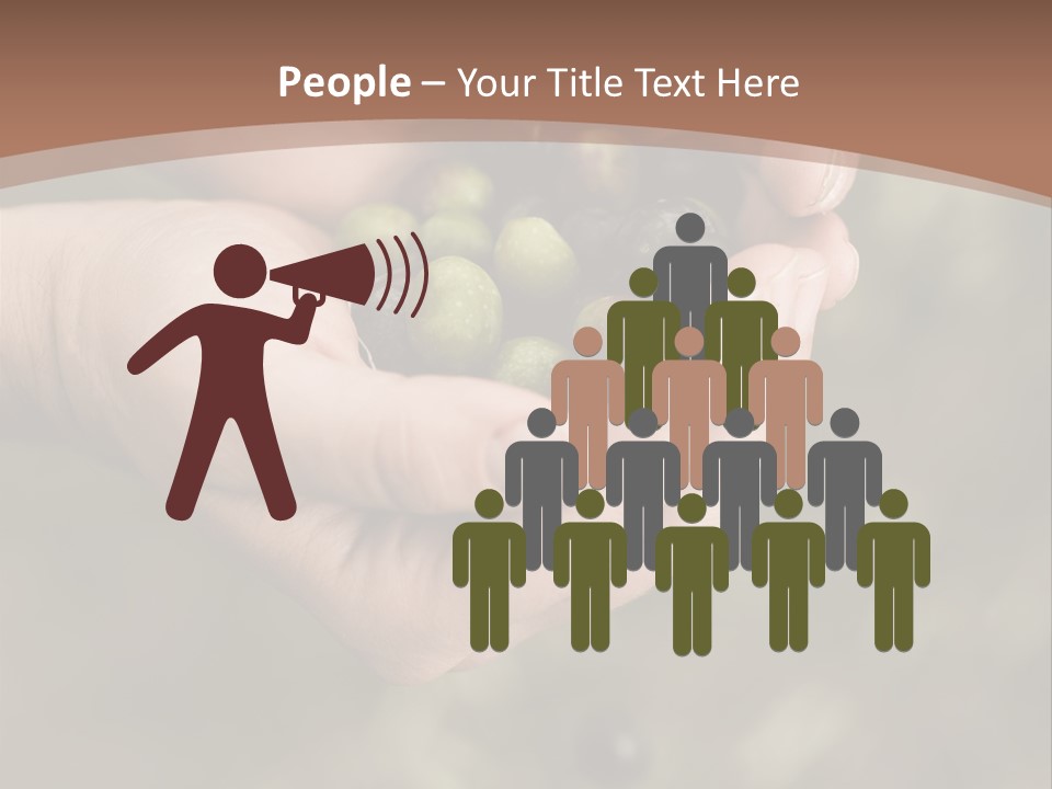 A Person Holding A Handful Of Olives In Their Hands PowerPoint Template