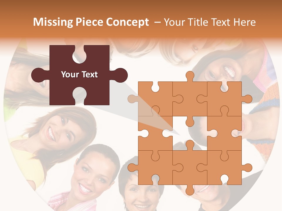 Happy Smiling People. Over White Background PowerPoint Template