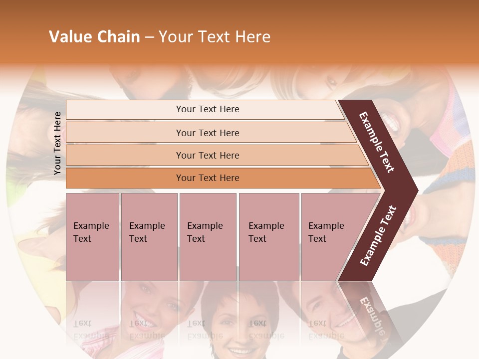 Happy Smiling People. Over White Background PowerPoint Template