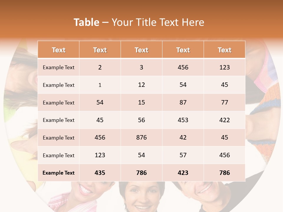 Happy Smiling People. Over White Background PowerPoint Template