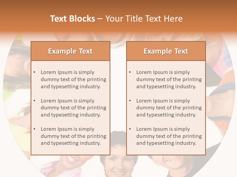 Happy Smiling People. Over White Background PowerPoint Template