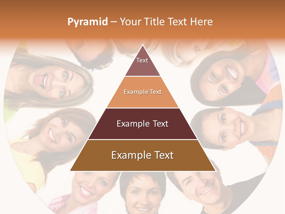 Happy Smiling People. Over White Background PowerPoint Template