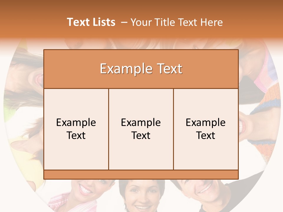 Happy Smiling People. Over White Background PowerPoint Template