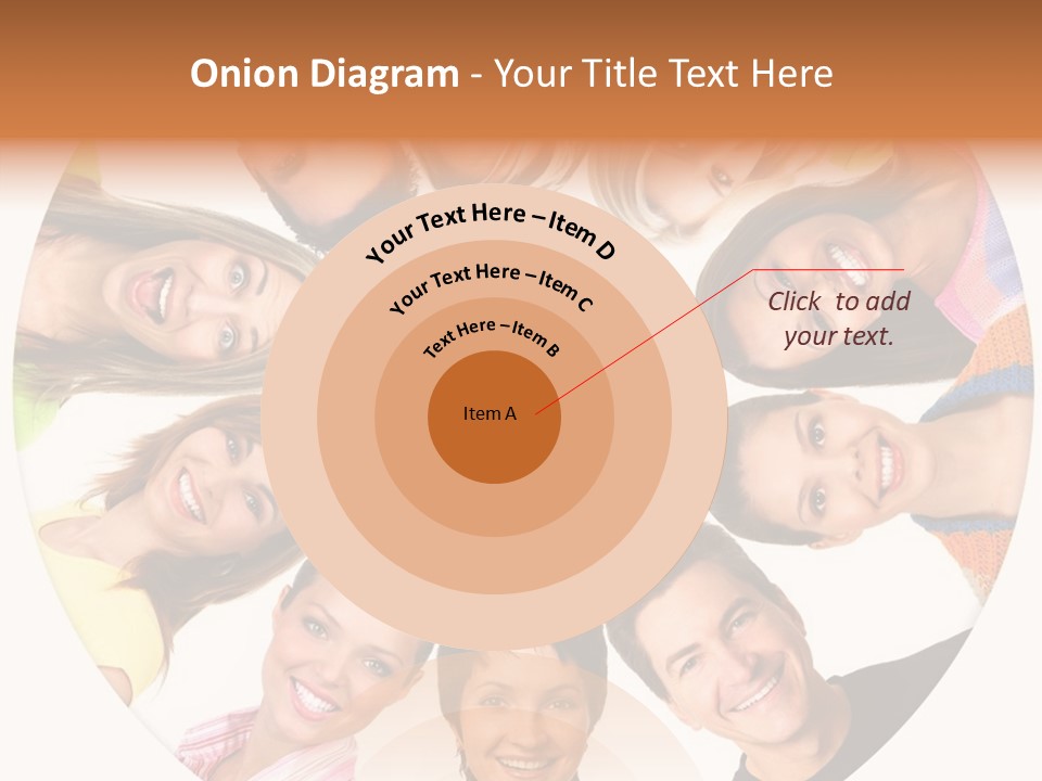 Happy Smiling People. Over White Background PowerPoint Template