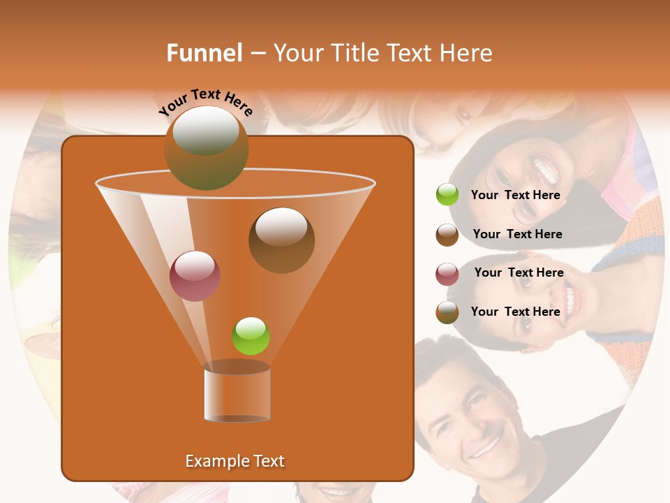 Happy Smiling People. Over White Background PowerPoint Template