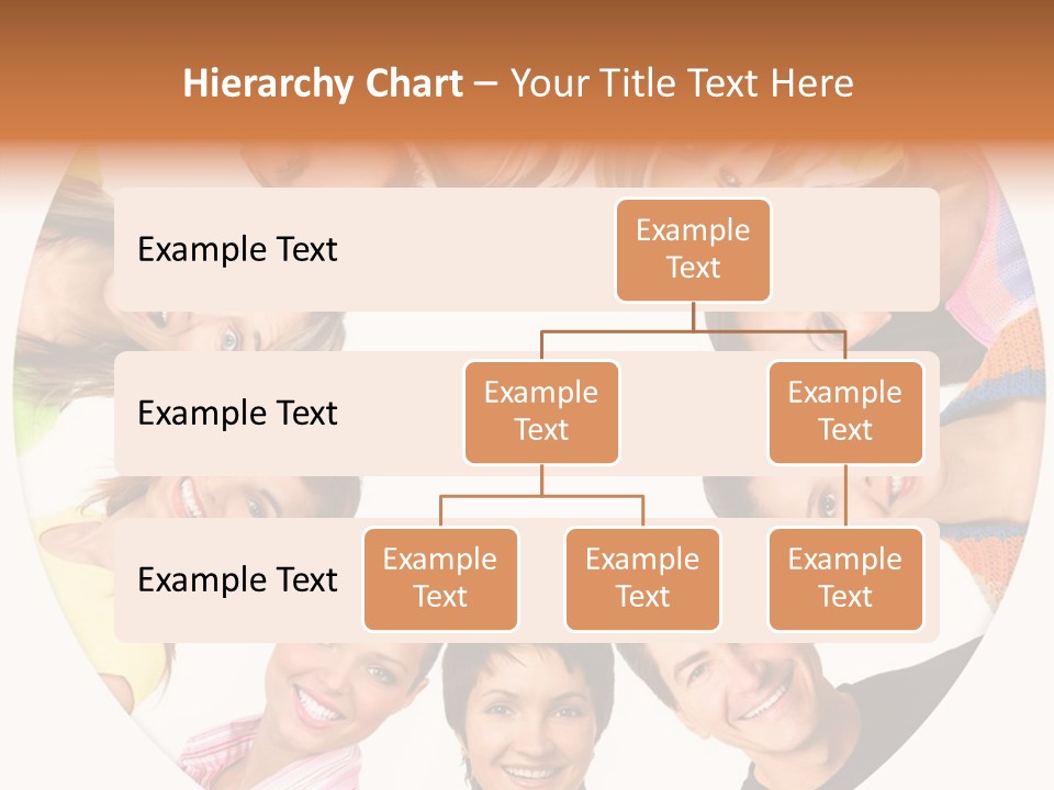Happy Smiling People. Over White Background PowerPoint Template