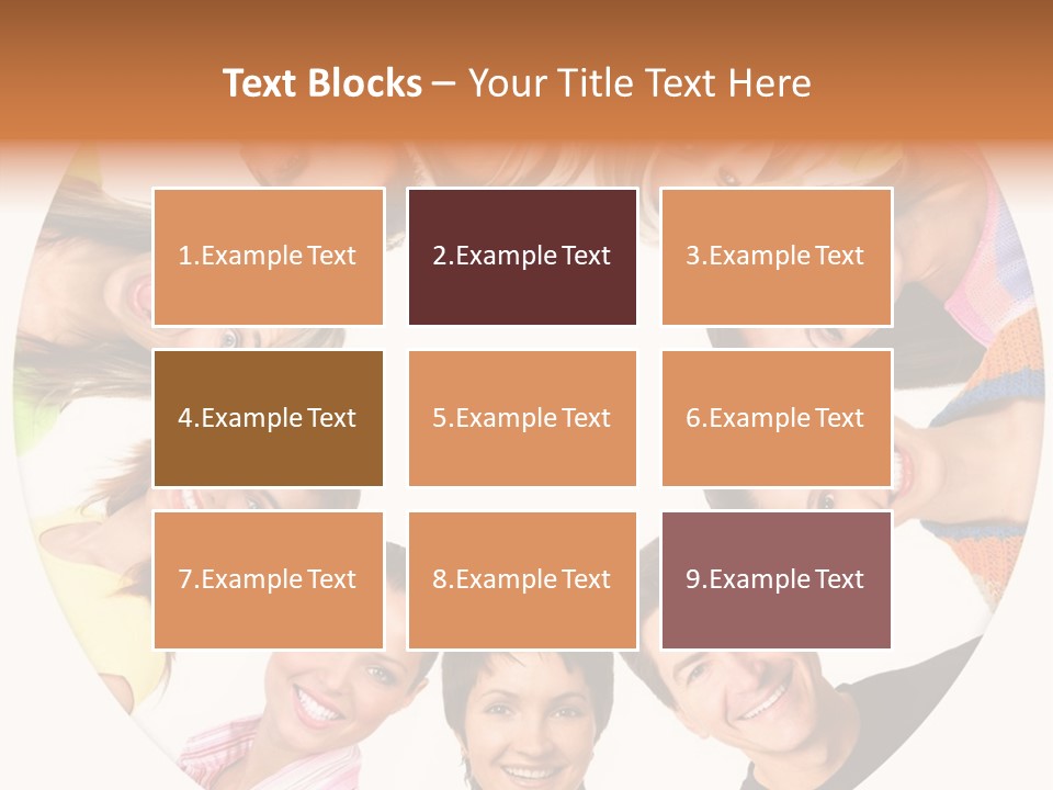 Happy Smiling People. Over White Background PowerPoint Template