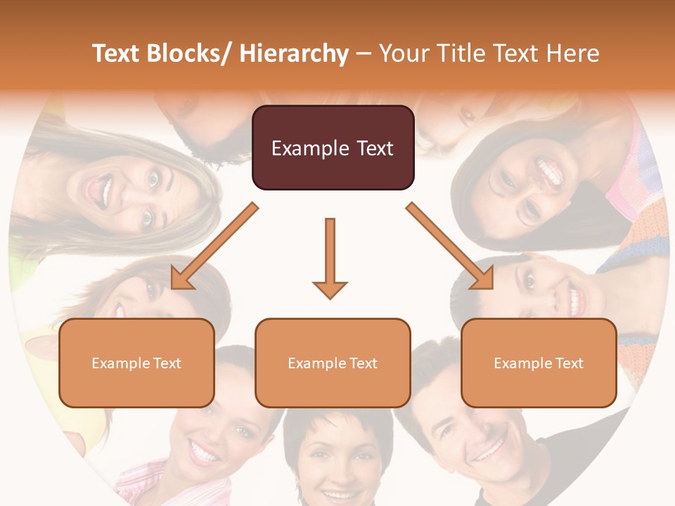 Happy Smiling People. Over White Background PowerPoint Template