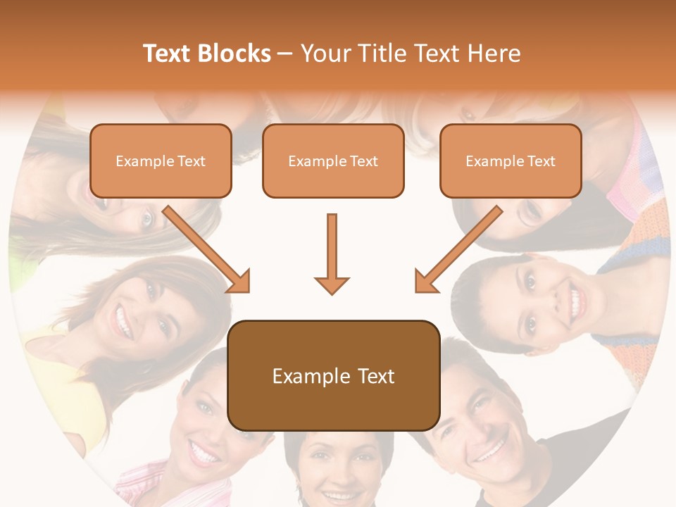 Happy Smiling People. Over White Background PowerPoint Template