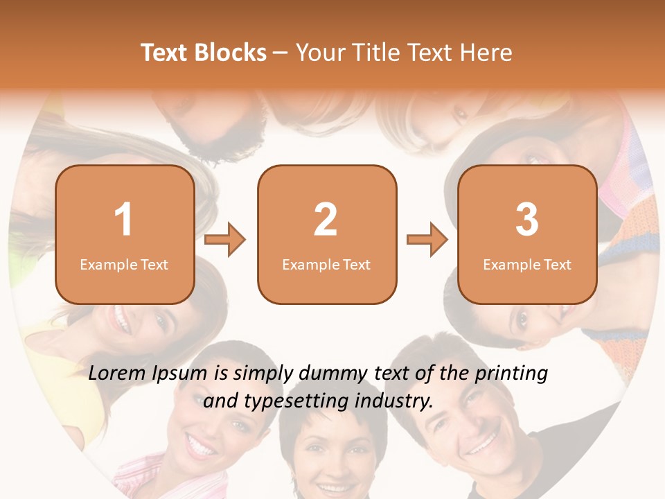 Happy Smiling People. Over White Background PowerPoint Template