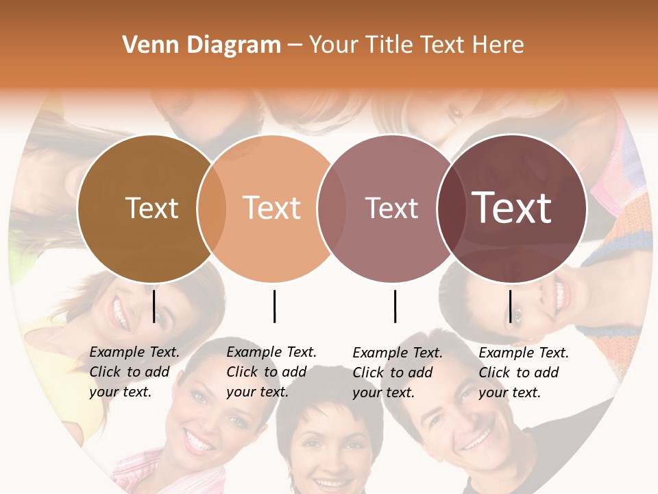 Happy Smiling People. Over White Background PowerPoint Template