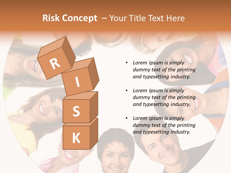 Happy Smiling People. Over White Background PowerPoint Template