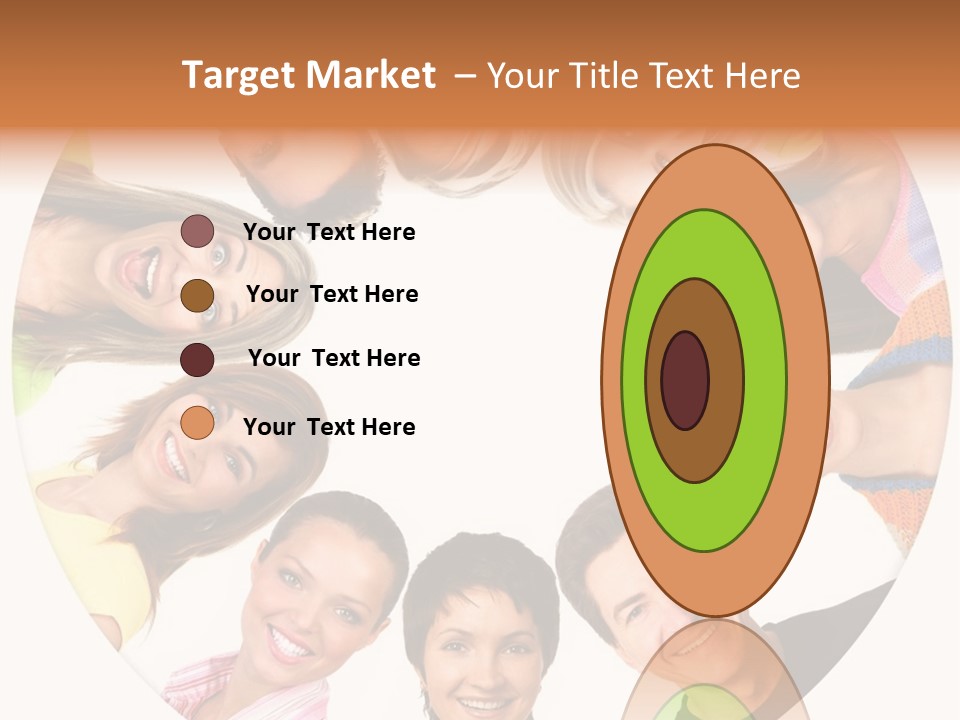 Happy Smiling People. Over White Background PowerPoint Template