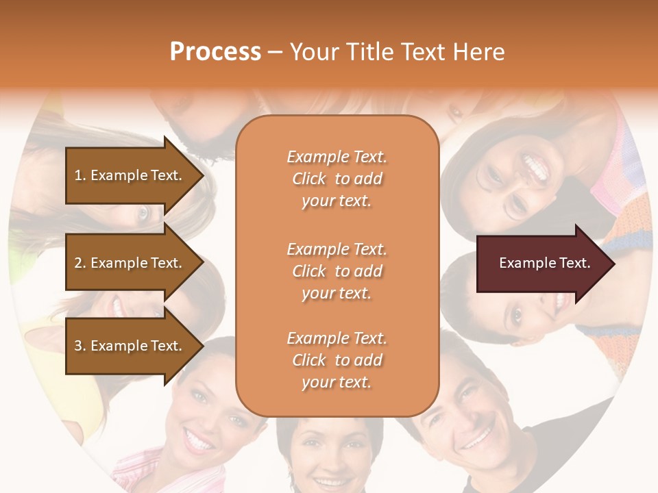 Happy Smiling People. Over White Background PowerPoint Template