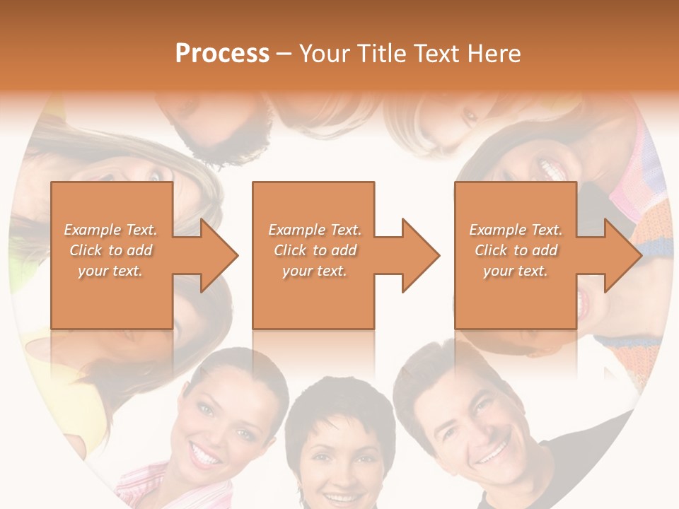 Happy Smiling People. Over White Background PowerPoint Template