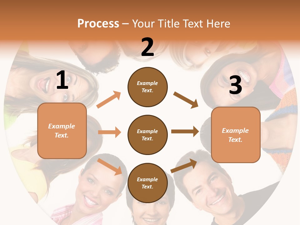 Happy Smiling People. Over White Background PowerPoint Template