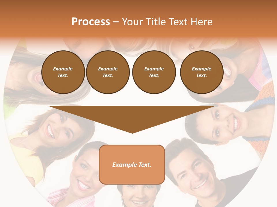 Happy Smiling People. Over White Background PowerPoint Template