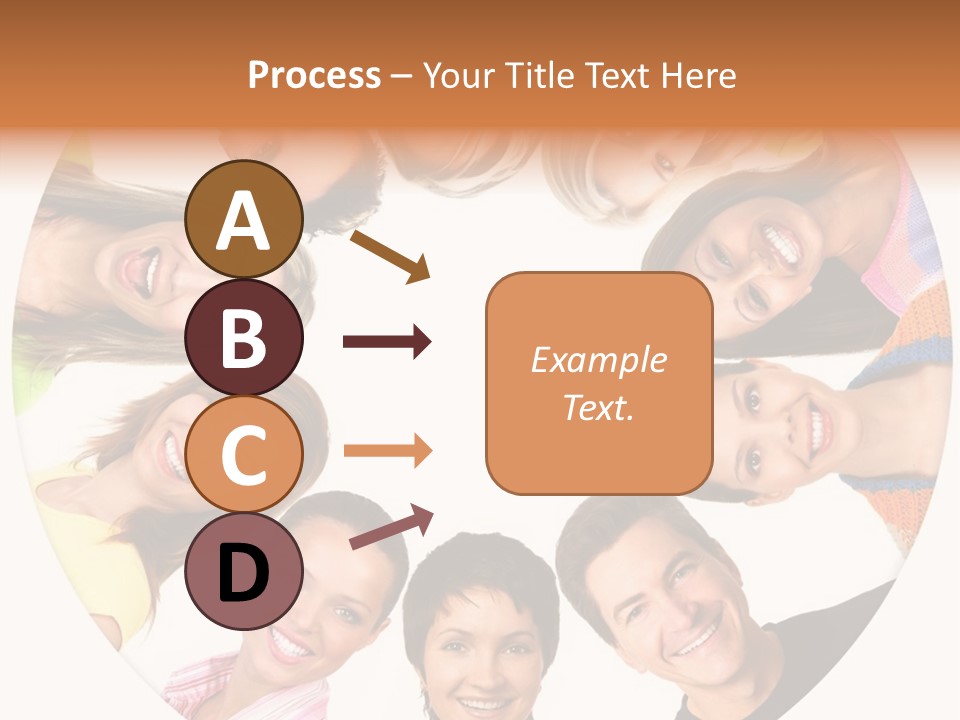 Happy Smiling People. Over White Background PowerPoint Template