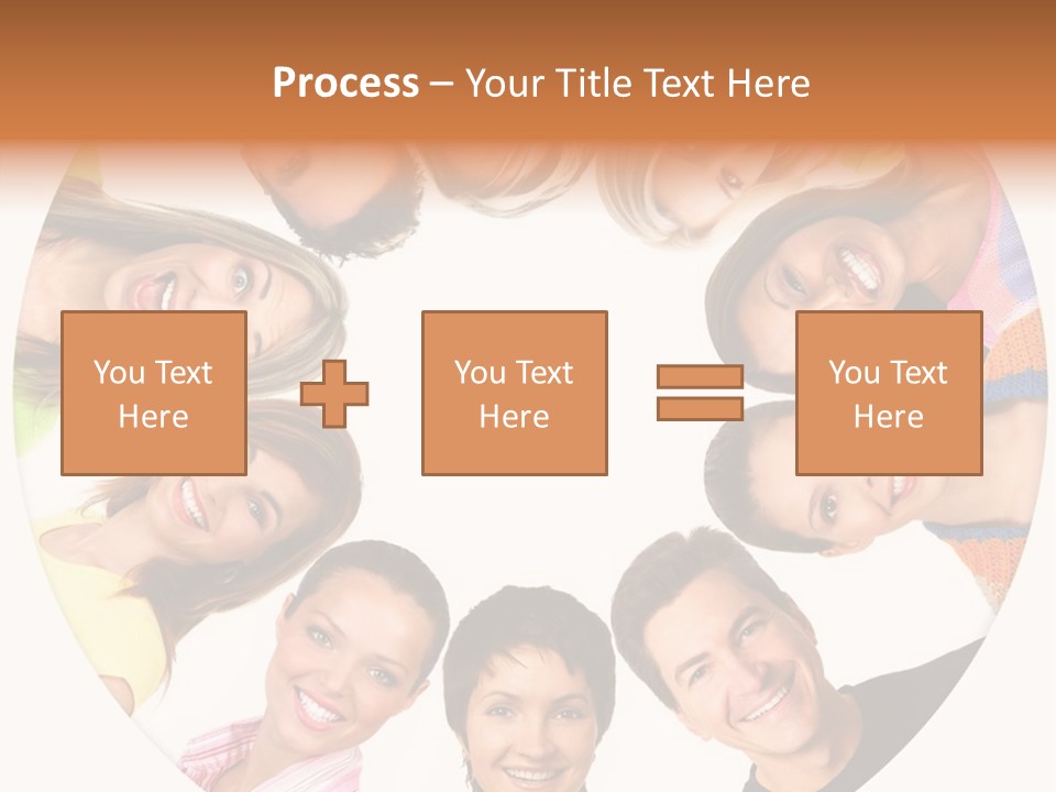 Happy Smiling People. Over White Background PowerPoint Template