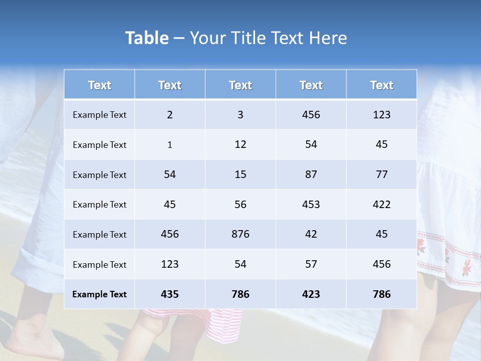 View Of Young Family Having Fun On The Beach PowerPoint Template