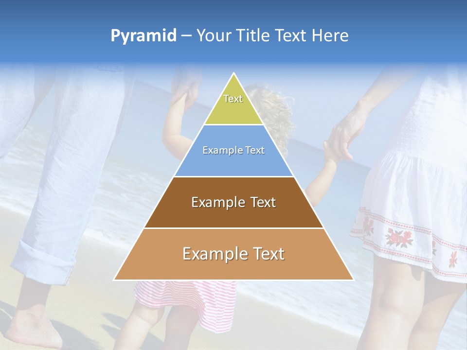 View Of Young Family Having Fun On The Beach PowerPoint Template