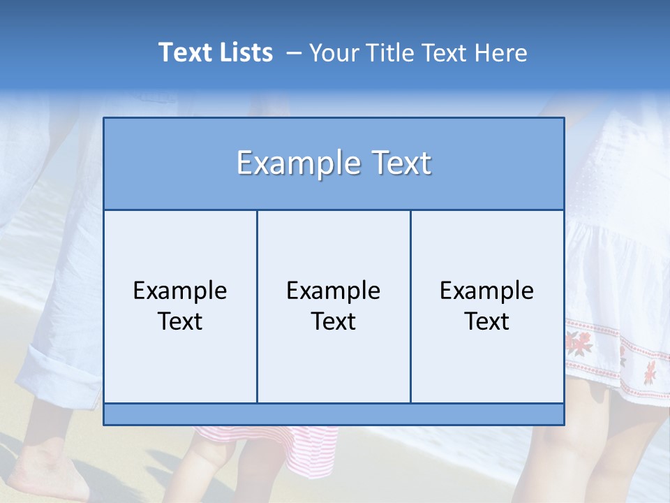 View Of Young Family Having Fun On The Beach PowerPoint Template