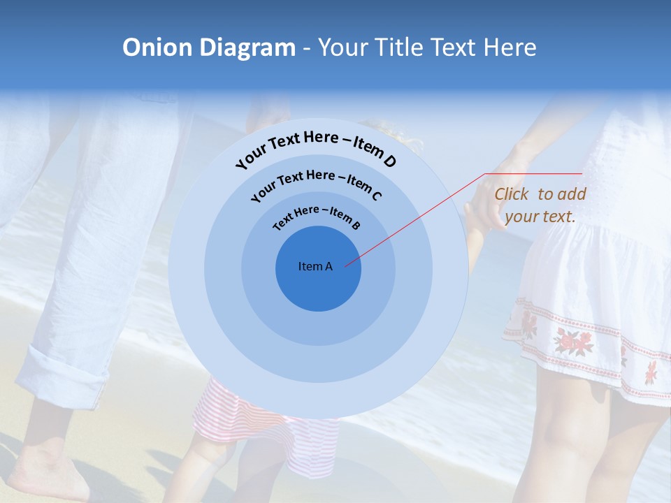 View Of Young Family Having Fun On The Beach PowerPoint Template