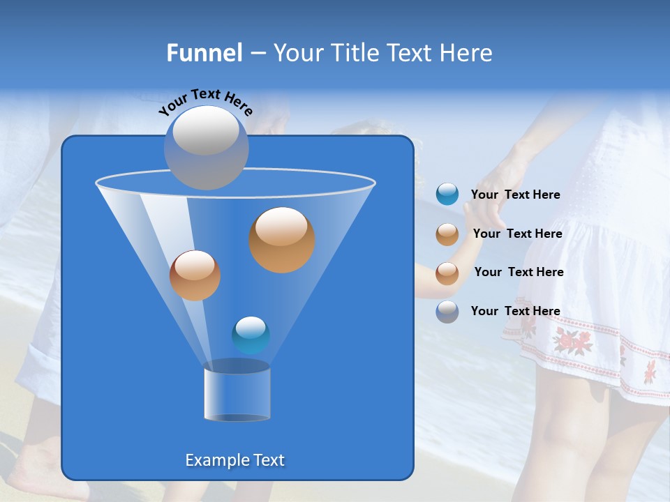 View Of Young Family Having Fun On The Beach PowerPoint Template