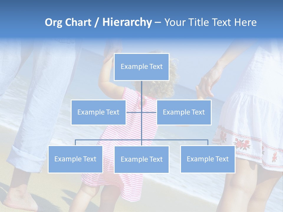 View Of Young Family Having Fun On The Beach PowerPoint Template