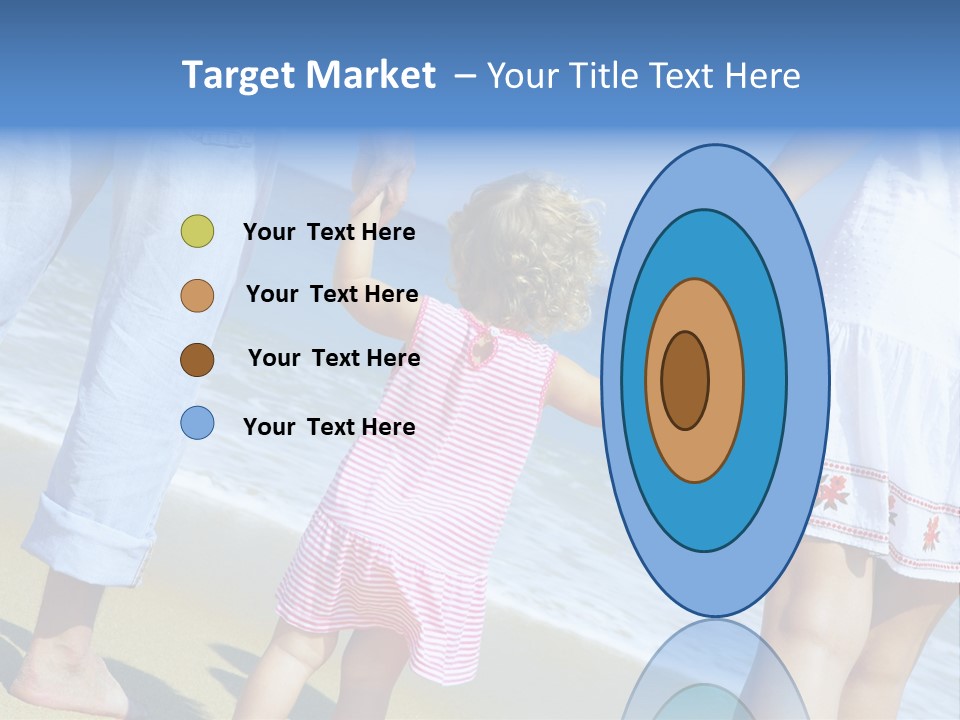 View Of Young Family Having Fun On The Beach PowerPoint Template